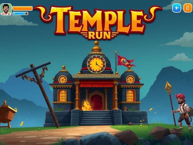 Temple Run 2 runner dashing across ancient Indian temple bridges Temple Run 2 free online gameplay jungal action India