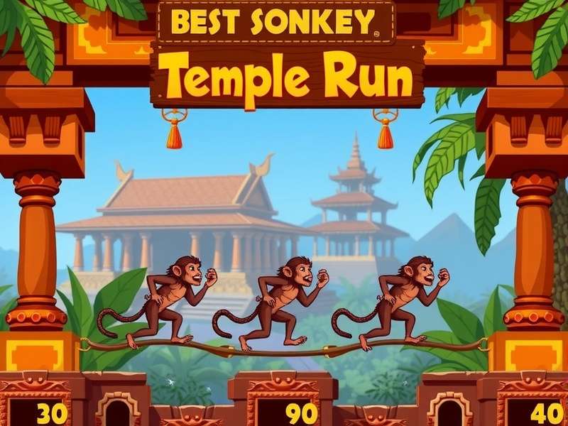 Temple Run Gameplay with Monkeys