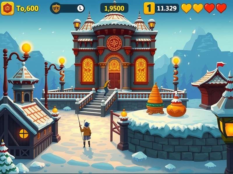 Temple Run 2 Winter Toyland Gameplay Screenshot