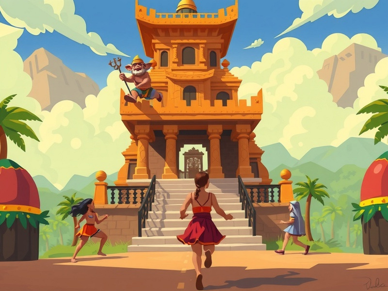 Temple Run Game Characters Collage