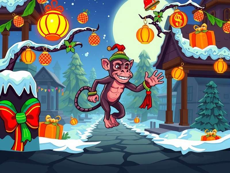 क्रिसमस डेमन बंदर Temple Run 2 गेमप्ले