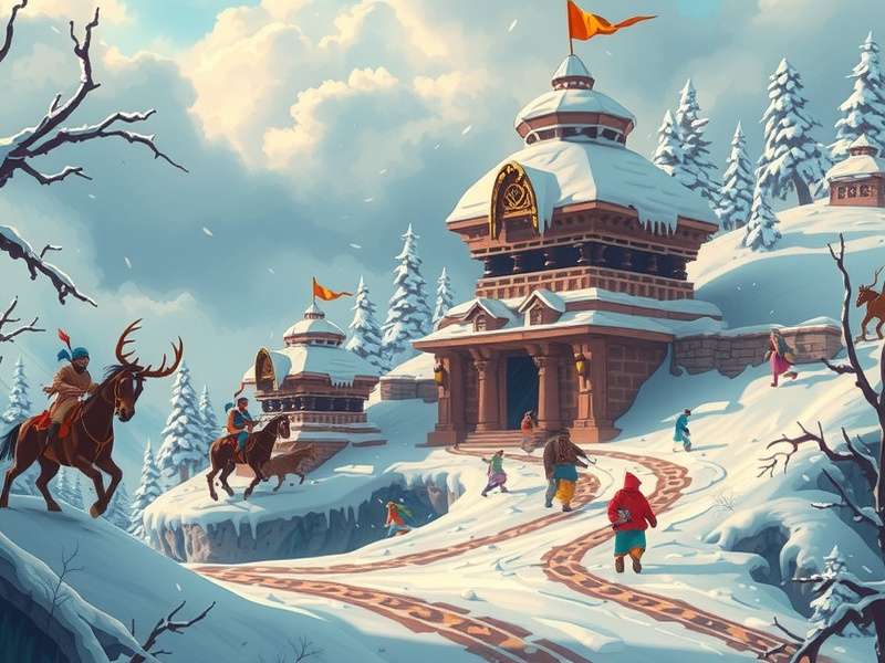 Temple Run Winter Toyland gameplay screenshot