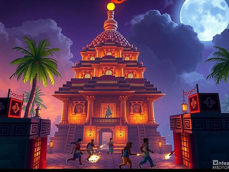 Temple Run Minecraft Mobs gameplay