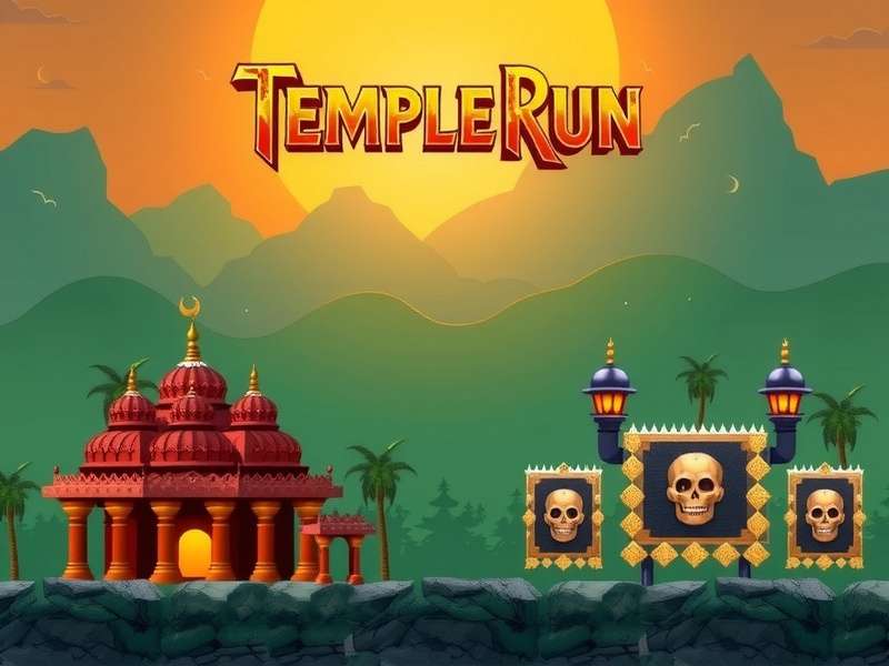 लैपटॉप में Temple Run गेमप्ले