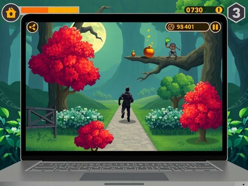 Temple Run Game Laptop Screenshot
