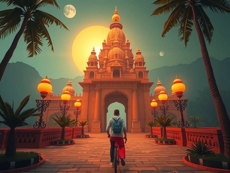 Temple Run VR Video गेमप्ले दृश्य
