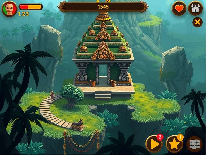 Temple Run 2 Offline PC gameplay screenshot showing the main character running through an ancient temple ruins with coins and obstacles