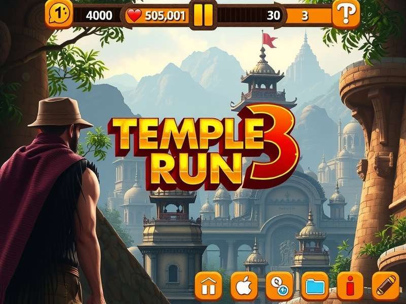 Temple Run 3 Unblocked गेमप्ले स्क्रीनशॉट