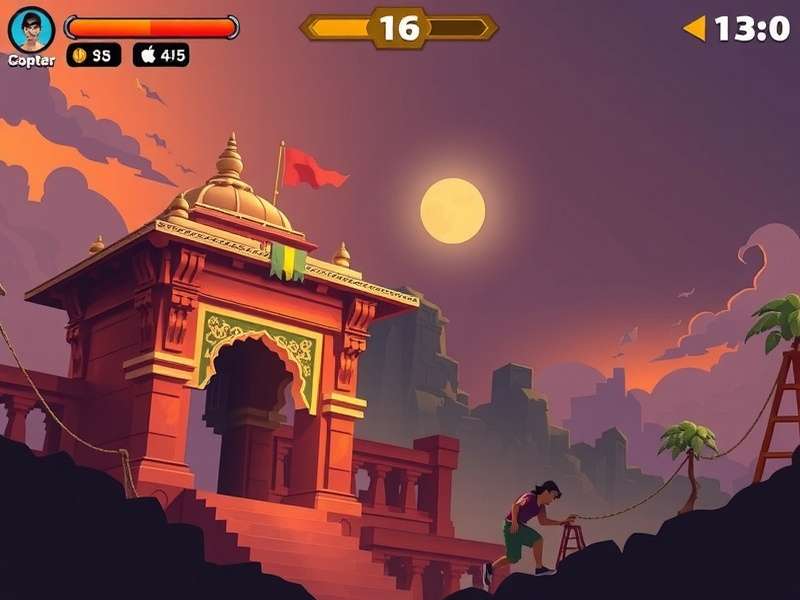 Temple Run गेम इंटरफेस