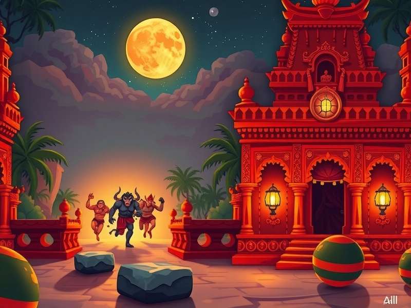 Temple Run Evil Demon Monkeys gameplay screenshot