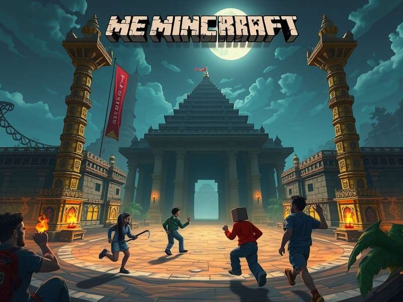 Temple Run Minecraft Mobs Game Screenshot