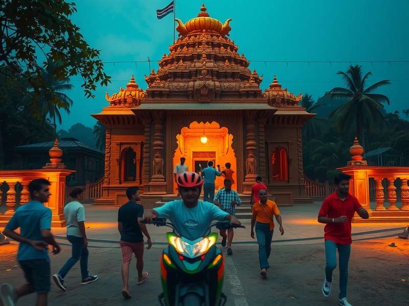 Temple Run Real Life Story - भागते हुए किरदार की तस्वीर