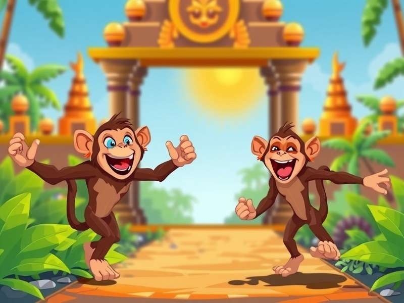 Temple Run 2 में हंसते हुए बंदर
