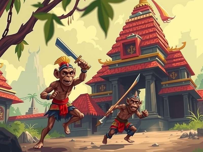 Evil Demon Monkey Temple Run gameplay screenshot