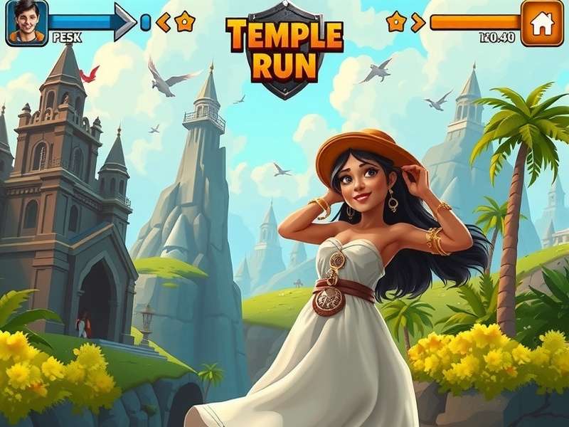 Temple Run Game Online Poki इंटरफेस