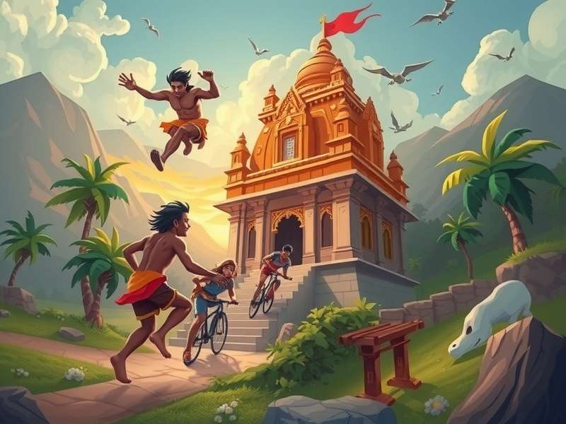 Temple Run Cycle Gameplay