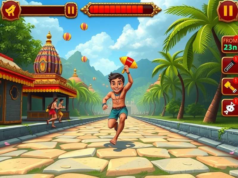 Temple Run 3DS गेमप्ले स्क्रीनशॉट