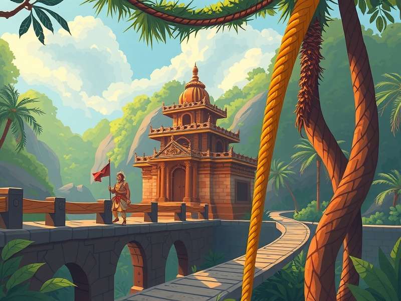 Temple Run Jungle Fall Poki गेमप्ले स्क्रीनशॉट