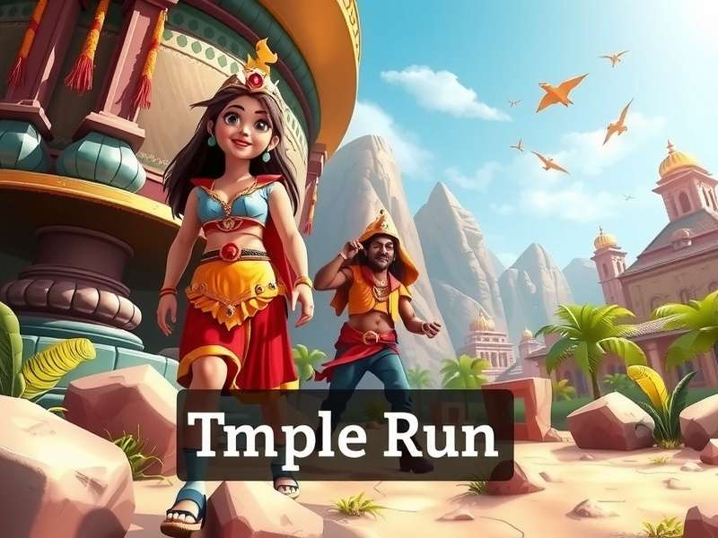 Temple Run 3 Online Poki गेमप्ले स्क्रीनशॉट