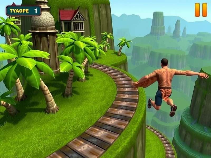 Temple Run 2011 gameplay screenshot showing character running through ancient temple