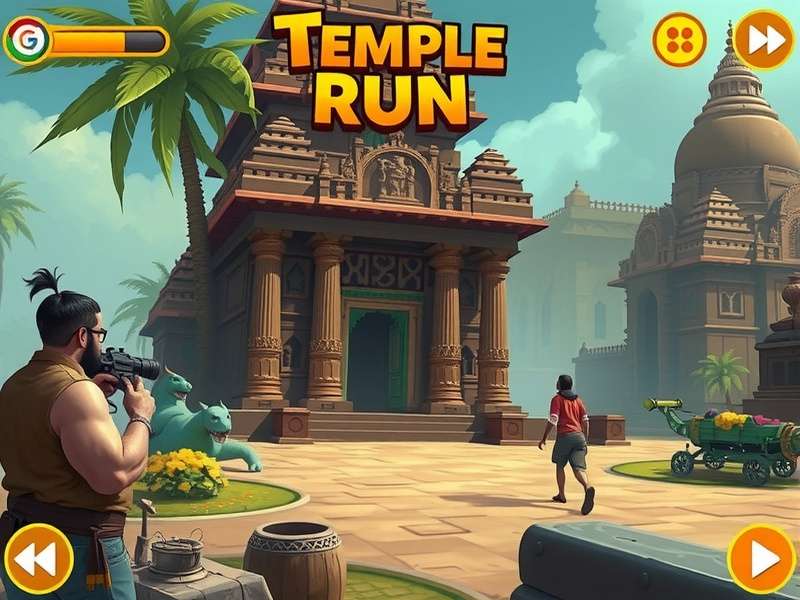 Temple Run Monster Drawing Game Interface