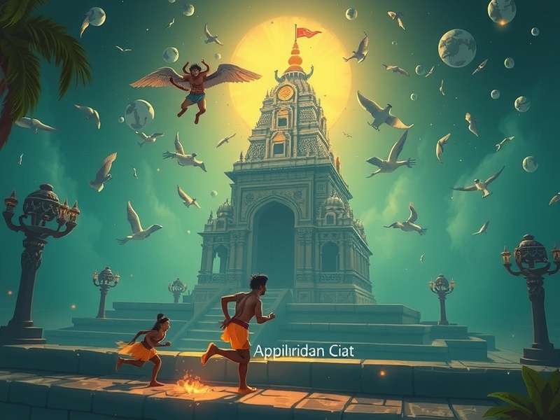 Temple Run Falling Gameplay Screenshot