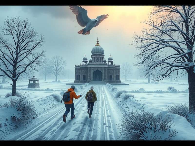 Temple Run Winter Game Screenshot
