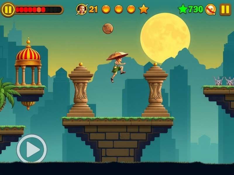 Temple Run gameplay screenshot on laptop
