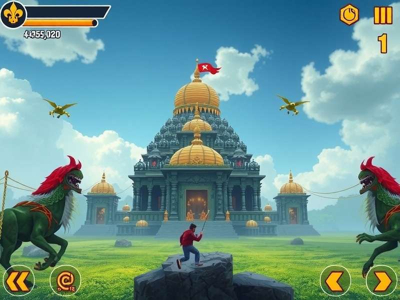 Temple Run Monster Game का मुख्य दृश्य