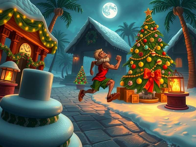 Temple Run 2 Christmas Music gameplay screenshot