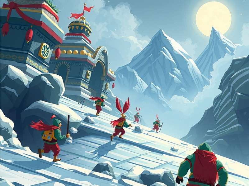 Temple Run Ice गेमप्ले स्क्रीनशॉट
