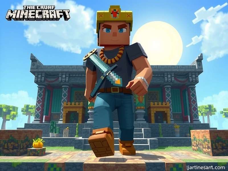 Temple Run 2 AN1 Minecraft Skin प्रदर्शन