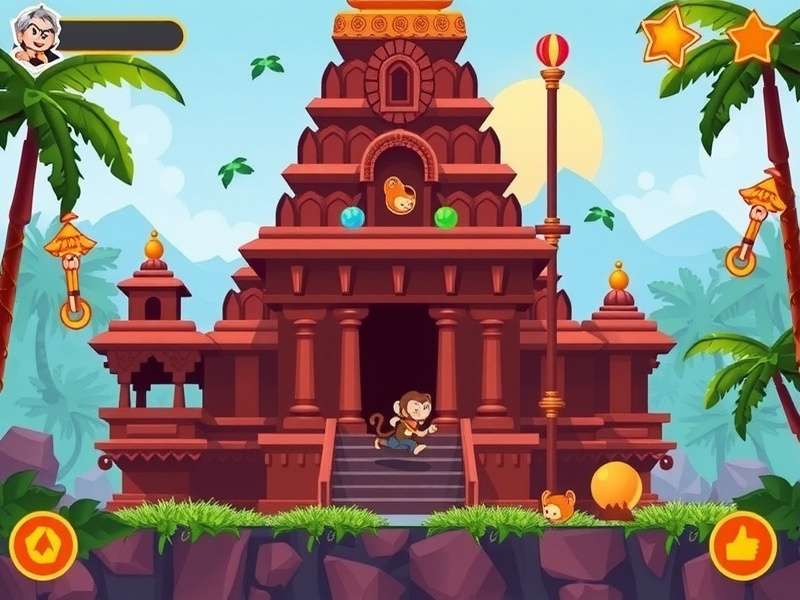 Temple Run Funny Monkey Game Screenshot