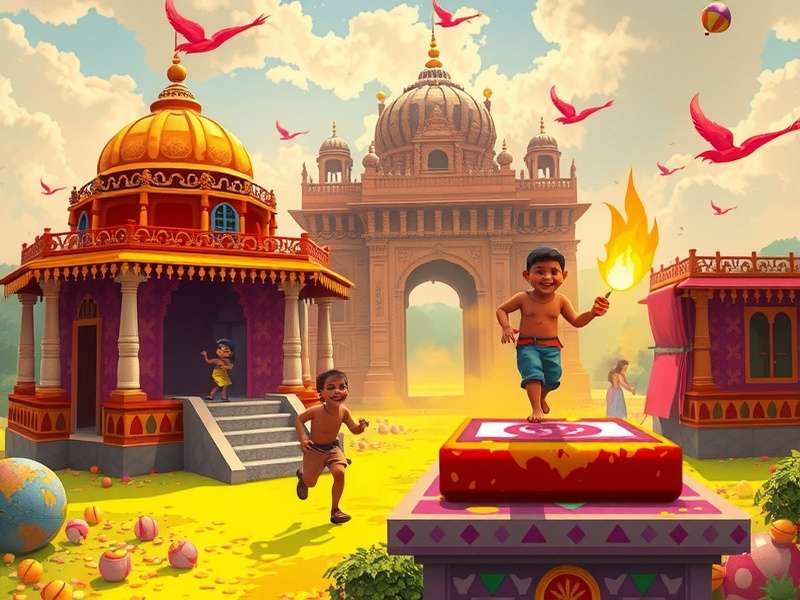 Temple Run 2 Holi Festival 2025 गेम स्क्रीनशॉट