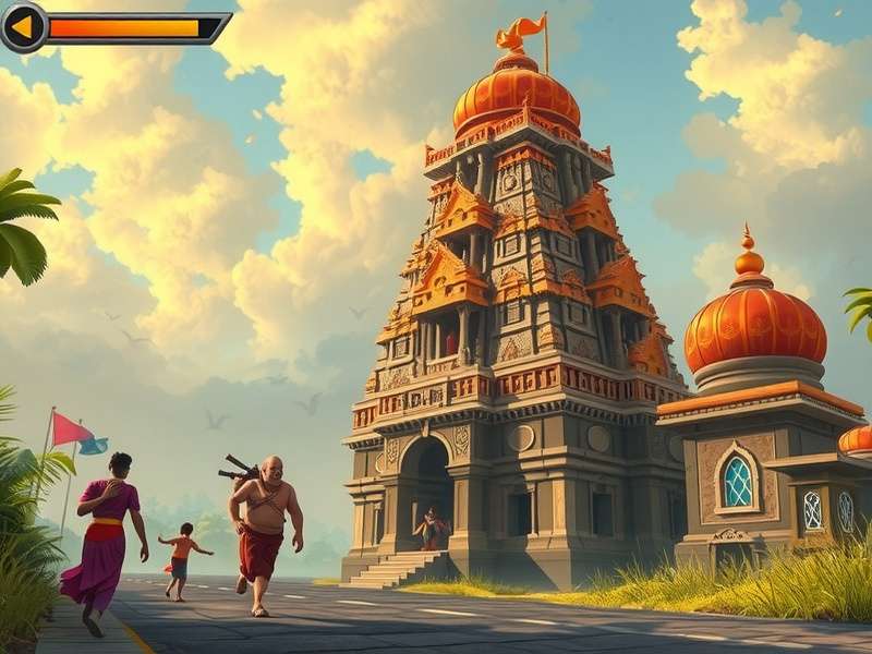 Temple Run Bottom Game Screenshot