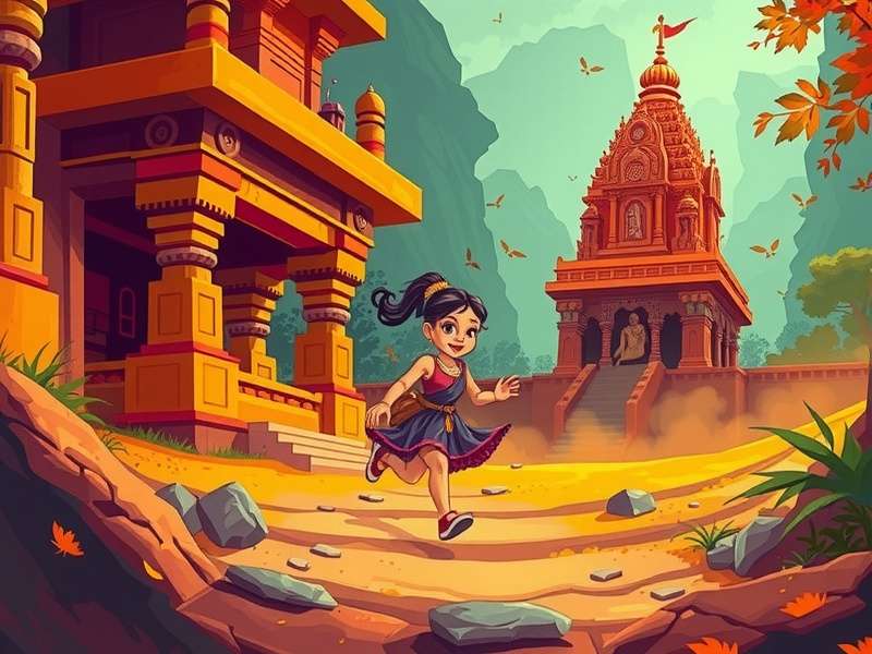 Monster School Temple Run Baby Girl गेम स्क्रीनशॉट