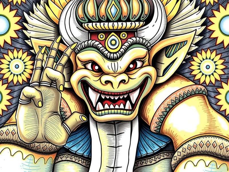 Monster Face Drawing Steps