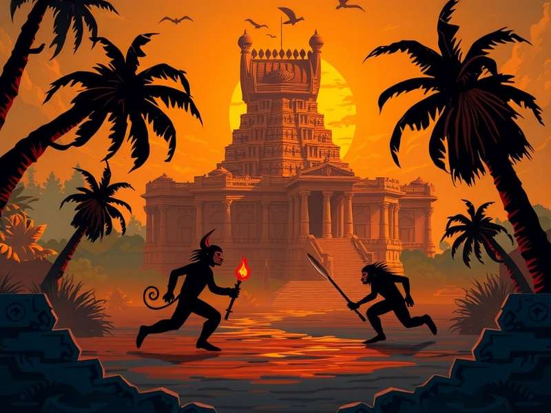 Temple Run Evil Demon Monkeys Mississippi गेमप्ले
