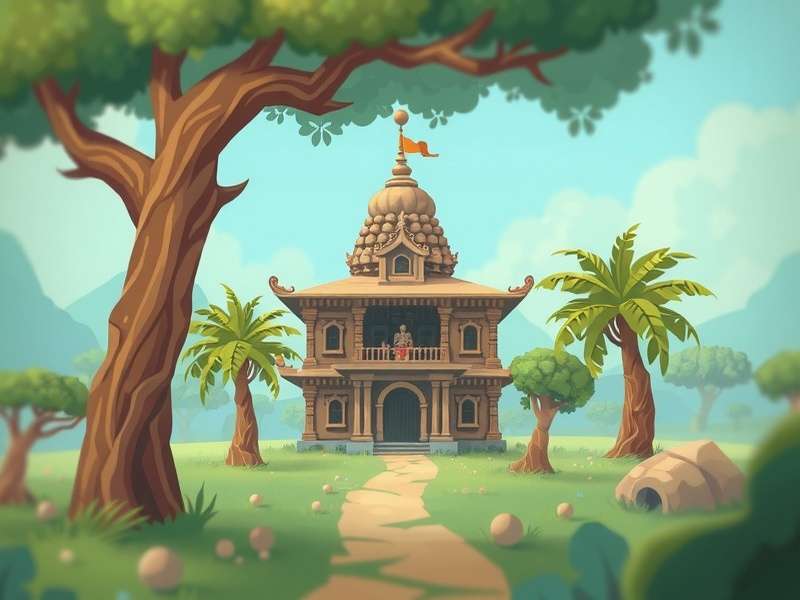 मे ट्री टेम्पल रनस्केप का दृश्य