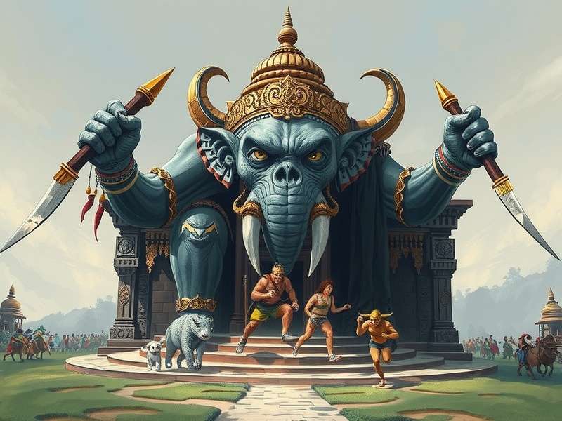 Temple Run Monster Face Drawing Examples