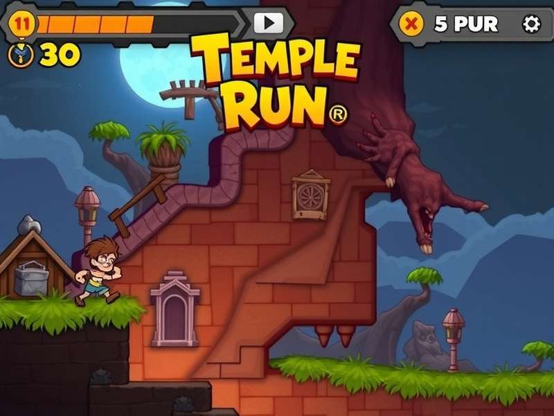 Temple Run iOS गेमप्ले स्क्रीनशॉट