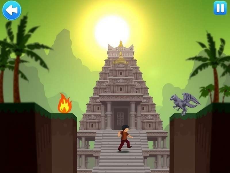 Temple Run 3D Unblocked 66 Minecraft gameplay screenshot