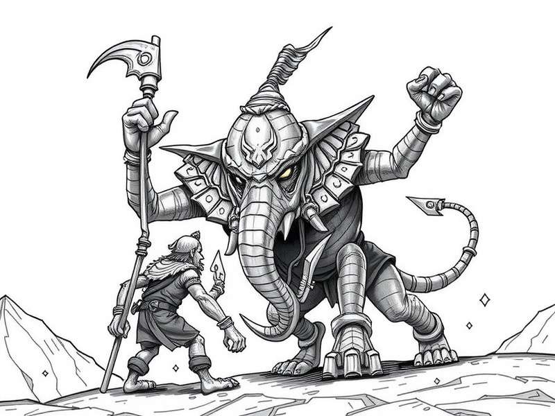 Temple Run Monster Drawing Steps