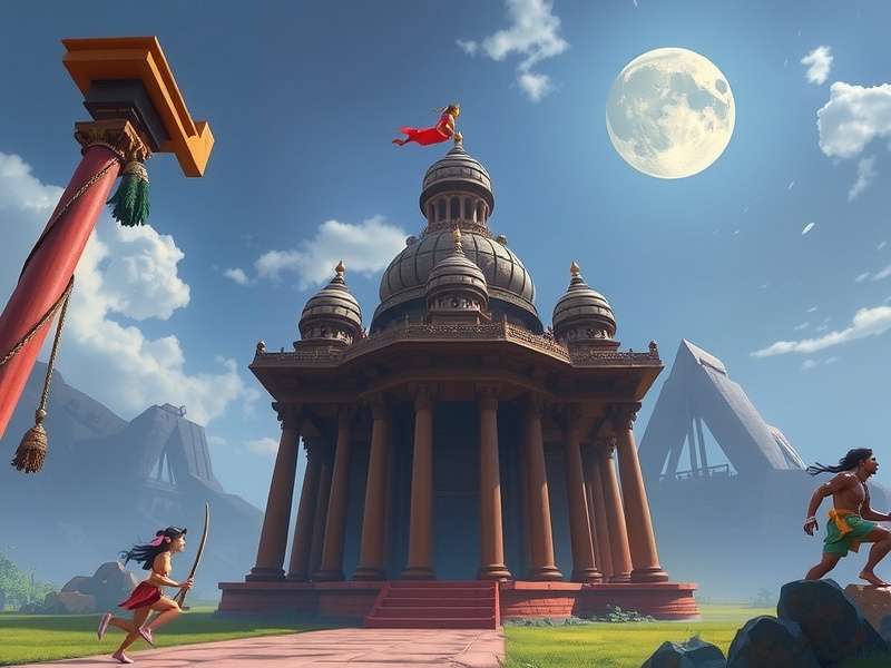 Temple Run gameplay screenshot showing character running through temple