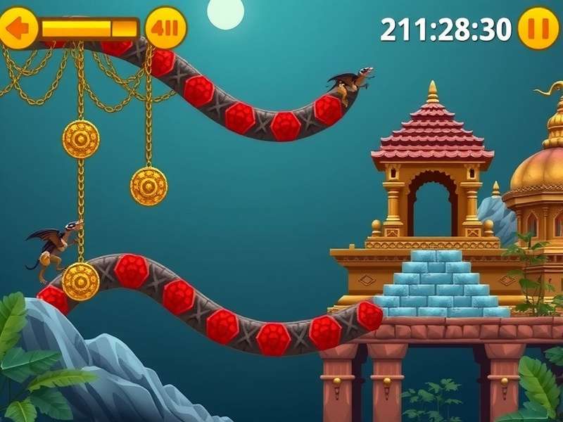 Temple Run Snake Game gameplay screenshot