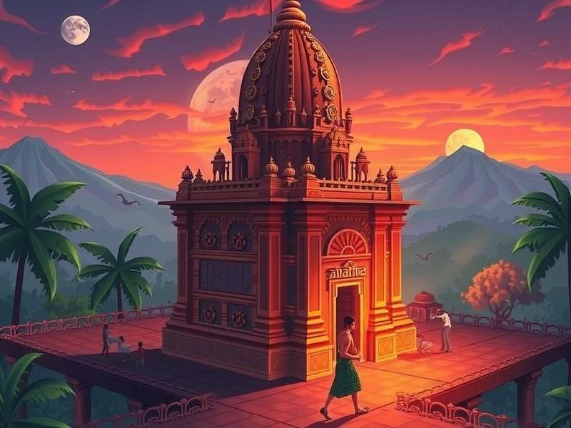 टेम्पल रन गेम का मुख्य कैरेक्टर मंदिर से भागता हुआ