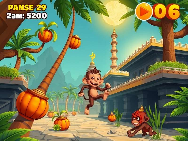 फनी मंकी टेंपल रन 2 गेमप्ले