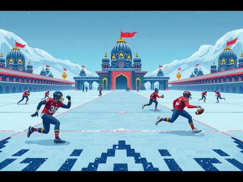 Temple Run Snow Game Football gameplay screenshot