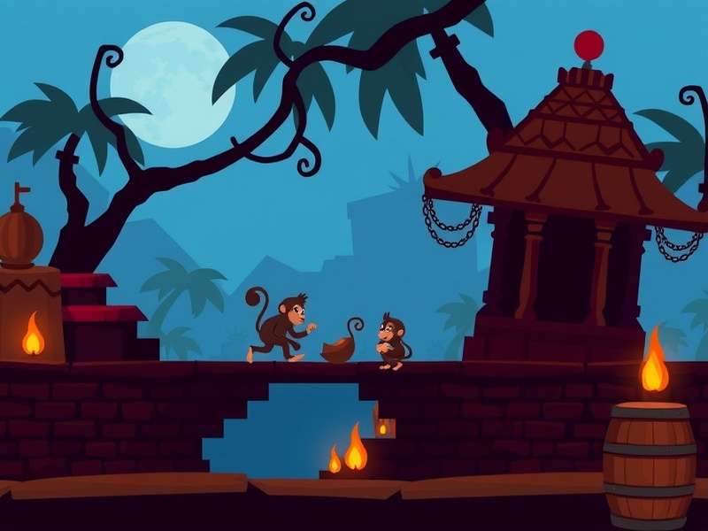 Temple Run 1 Monkeys in a Barrel गेमप्ले