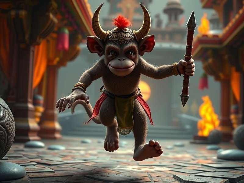 Temple Run Demon Monkey Costume प्रदर्शन